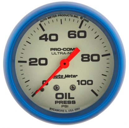 AutoMeter 4521 Ultra-Nite Mechanical Oil Press. Gauge